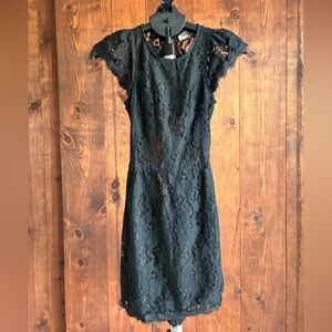 Impressions Black Lace Mini Dress